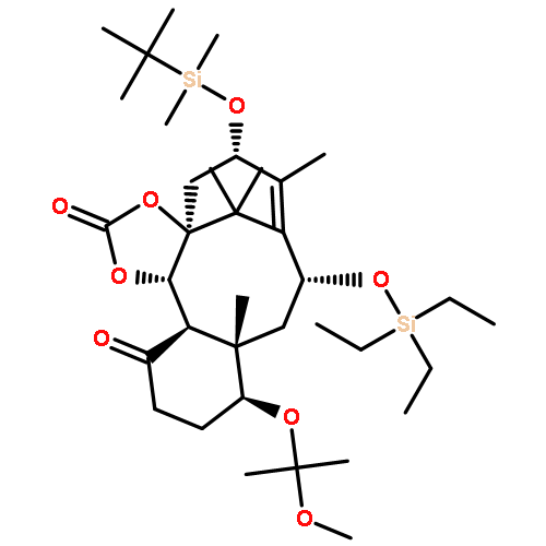 (3aS,5S,8R,9aS,10S,13aR,13bS)-5-((tert-butyldimethylsilyl)oxy)-10-((2-methoxypropan-2-yl)oxy)-6,9a,14,14-tetramethyl-8-((triethylsilyl)oxy)-4,5,8,9,9a,10,11,12,13a,13b-decahydro-13H-3a,7-methanobenzo[3,4]cyclodeca[1,2-d][1,3]dioxole-2,13-dione