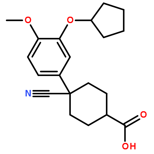 4-cyano-4-(3-cyclopentyloxy-4-methoxyphenyl)cyclohexane-1-carboxylic Acid