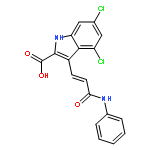 1H-Indole-2-carboxylicacid, 4,6-dichloro-3-[(1E)-3-oxo-3-(phenylamino)-1-propen-1-yl]-