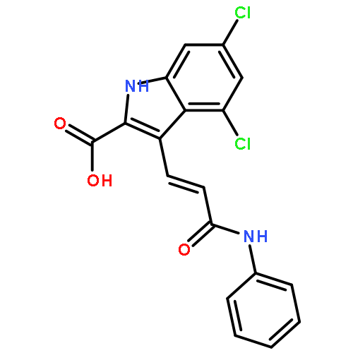 1H-Indole-2-carboxylicacid, 4,6-dichloro-3-[(1E)-3-oxo-3-(phenylamino)-1-propen-1-yl]-