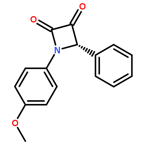 2,3-AZETIDINEDIONE, 1-(4-METHOXYPHENYL)-4-PHENYL-, (4S)-