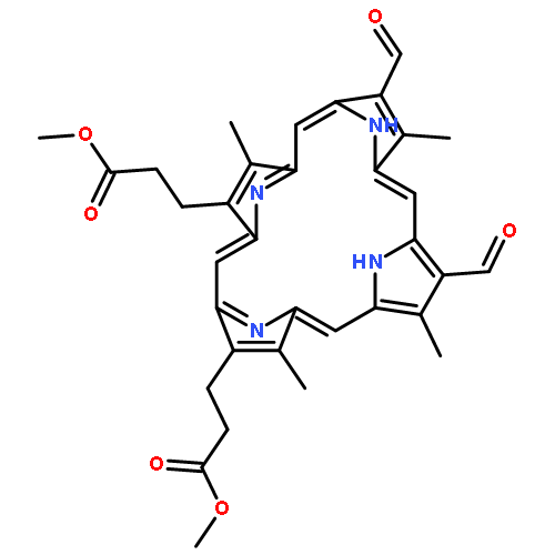 dimethyl 3,3'-(7,12-diformyl-3,8,13,17-tetramethylporphyrin-2,18-diyl)dipropanoate