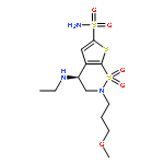 brinzolamide, (R)-(+)-4-ethylamino-2-(3-methoxypropyl)-3,4-dihydro-2H-thieno[2.3-e]-1,2-thiazine-6-sulfonamide-1,1dioxide