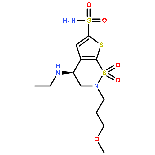 brinzolamide, (R)-(+)-4-ethylamino-2-(3-methoxypropyl)-3,4-dihydro-2H-thieno[2.3-e]-1,2-thiazine-6-sulfonamide-1,1dioxide