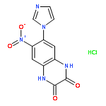 2,3-Quinoxalinedione,1,4-dihydro-6-(1H-imidazol-1-yl)-7-nitro-, hydrochloride (1:1)