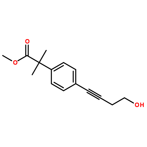 methyl 2-[4-(4-hydroxybut-1-yn-1-yl)phenyl]-2-methylpropanoate