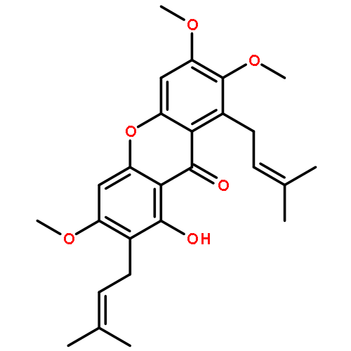 9H-Xanthen-9-one,1-hydroxy-3,6,7-trimethoxy-2,8-bis(3-methyl-2-buten-1-yl)-