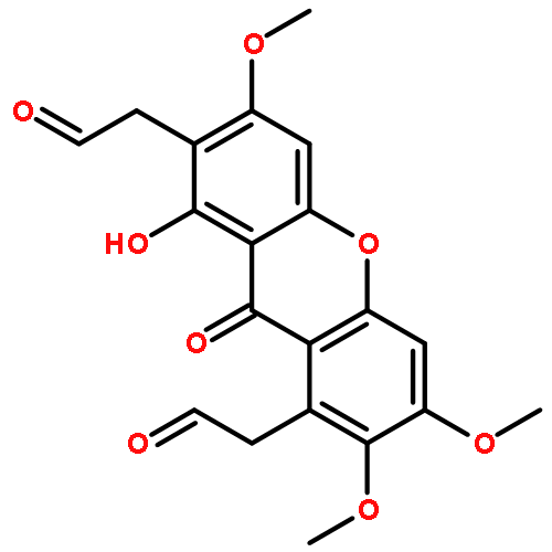 9H-Xanthene-1,7-diacetaldehyde, 8-hydroxy-2,3,6-trimethoxy-9-oxo-