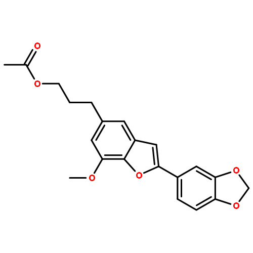 3-[2-(1,3-benzodioxol-5-yl)-7-methoxy-1-benzofuran-5-yl]propyl acetate