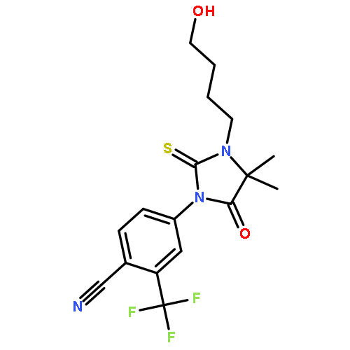 4-(3-(4-Hydroxybutyl)-4,4-dimethyl-5-oxo-2-thioxoimidazolidin-1-yl)-2-(trifluoromethyl)benzonitrile