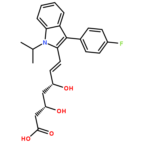 6-Heptenoic acid,7-[3-(4-fluorophenyl)-1-(1-methylethyl)-1H-indol-2-yl]-3,5-dihydroxy-,(3S,5R,6E)-