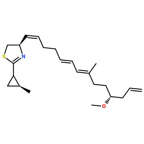 Thiazole,4,5-dihydro-4-[(1Z,5E,7E,11R)-11-methoxy-8-methyl-1,5,7,13-tetradecatetraen-1-yl]-2-[(1R,2S)-2-methylcyclopropyl]-,(4R)-