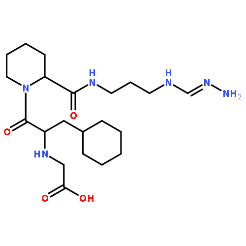 Glycine,N-[(1R)-2-[(2S)-2-[[[3-[(aminoiminomethyl)amino]propyl]amino]carbonyl]-1-piperidinyl]-1-(cyclohexylmethyl)-2-oxoethyl]-