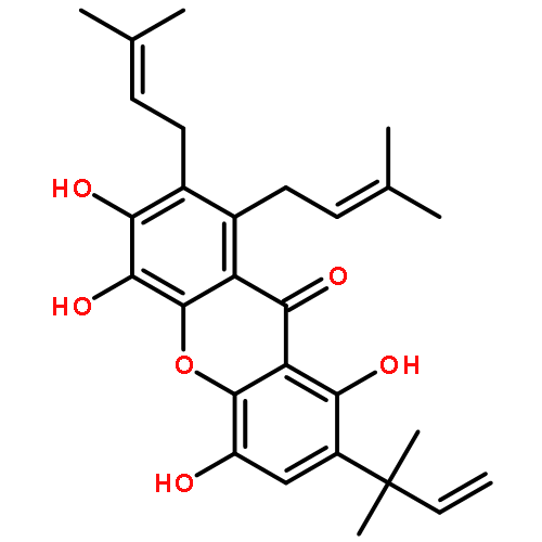 9H-Xanthen-9-one,7-(1,1-dimethyl-2-propen-1-yl)-3,4,5,8-tetrahydroxy-1,2-bis(3-methyl-2-buten-1-yl)-