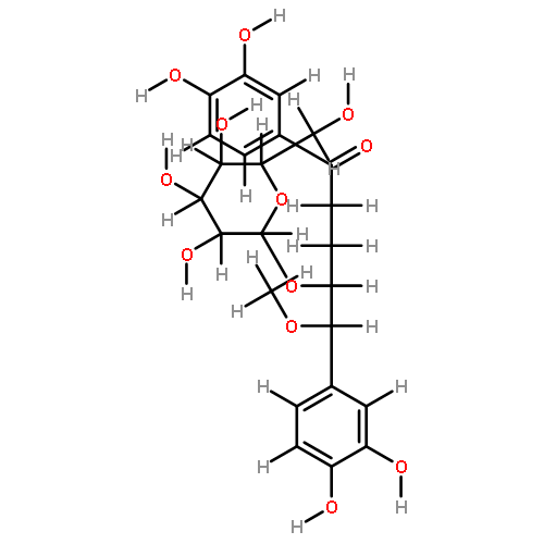 5-Me ether,4-O-beta-D-glucopyranoside-1,5-Bis(3,4-dihydroxyphenyl)-4,5-dihydroxy-1-pentanone