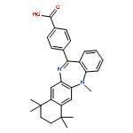 Benzoic acid,4-(7,8,9,10-tetrahydro-5,7,7,10,10-pentamethyl-5H-benzo[e]naphtho[2,3-b][1,4]diazepin-13-yl)-