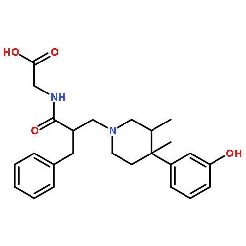 2-((S)-2-Benzyl-3-((3R,4R)-4-(3-hydroxyphenyl)-3,4-dimethylpiperidin-1-yl)propanamido)acetic acid