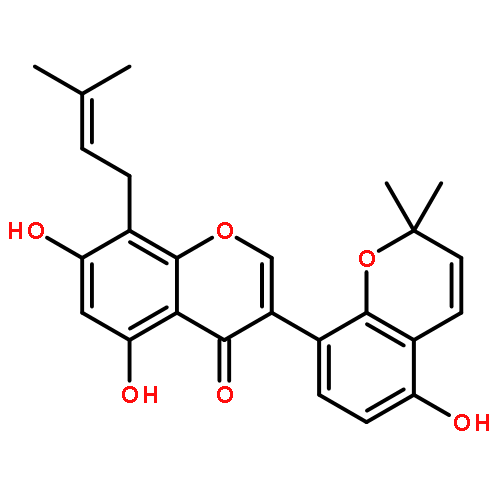 4H-1-Benzopyran-4-one,5,7-dihydroxy-3-(5-hydroxy-2,2-dimethyl-2H-1-benzopyran-8-yl)-8-(3-methyl-2-buten-1-yl)-