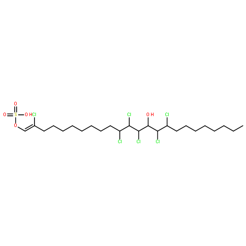 1-Tetracosene-1,14-diol,2,11,12,13,15,16-hexachloro-, 1,14-bis(hydrogen sulfate),(1E,11R,12S,13S,14R,15S,16S)-