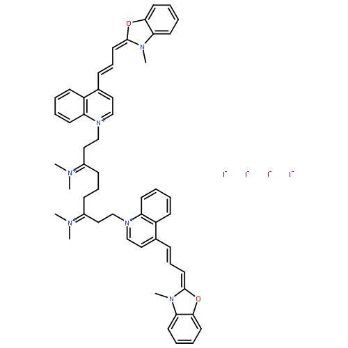 Quinolinium,1,1'-[1,3-propanediylbis[(dimethyliminio)-3,1-propanediyl]]bis[4-[3-(3-methyl-2(3H)-benzoxazolylidene)-1-propen-1-yl]-,iodide (1:4)