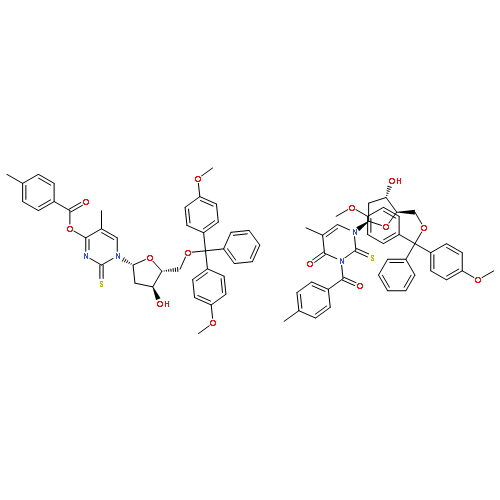 5-O-(Dimethoxytrityl)-N3/O4-(p-toluoyl)-2-thiothymidine