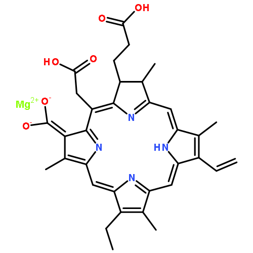 Magnesate(3-),[(7S,8S)-3-carboxy-5-(carboxymethyl)-13-ethenyl-18-ethyl-7,8-dihydro-2,8,12,17-tetramethyl-21H,23H-porphine-7-propanoato(5-)-kN21,kN22,kN23,kN24]-, hydrogen (1:3), (SP-4-2)-