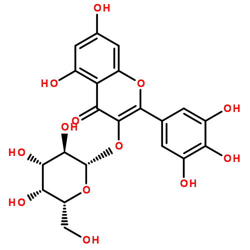 4H-1-Benzopyran-4-one,3-(b-D-galactopyranosyloxy)-5,7-dihydroxy-2-(3,4,5-trihydroxyphenyl)-