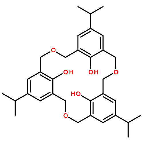 3,11,19-TRIOXATETRACYCLO[19.3.1.15,9.113,17]HEPTACOSA-1(25),5,7,9(27),13,15,17(26),21,23-NONAENE-25,26,27-TRIOL, 7,15,23-TRIS(1-METHYLETHYL)-