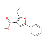 3-Furancarboxylic acid, 2-ethyl-5-phenyl-, methyl ester