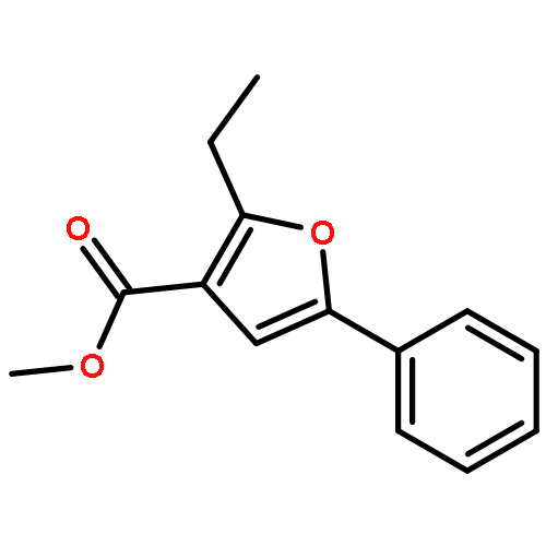 3-Furancarboxylic acid, 2-ethyl-5-phenyl-, methyl ester