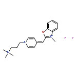 3-Methyl-2-((1-(3-(trimethylammonio)propyl)pyridin-4(1H)-ylidene)methyl)benzo[d]oxazol-3-ium iodide