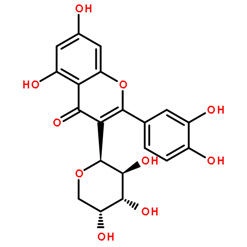 2-(3',4'-dihydroxyphenyl)-5,7-dihydroxy-3-beta-D-arabinosyl-4H-chromen-4-one