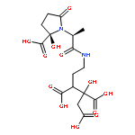 1,2,3-Propanetricarboxylicacid, 2-hydroxy-,1-[2-[[(2S)-2-(2-carboxy-2-hydroxy-5-oxo-1-pyrrolidinyl)-1-oxopropyl]amino]ethyl]ester, (2R)-