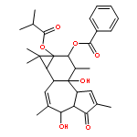 2-methyl-propanoic acid 9-(benzoyloxy)-1,1a,1b,4,4a,5,7a,7b,8,9-decahydro-4,7b-dihydroxy-1,1,3,6,8-pentamethyl-5-oxo-9aH-cyclopropa[3,4]benz[1,2-e]azulen-9a-yl ester