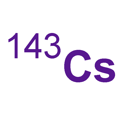 Cesium, isotope of mass143