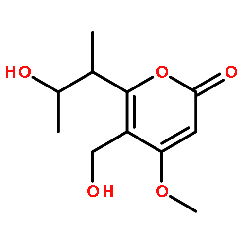 2H-Pyran-2-one,5-(hydroxymethyl)-6-(2-hydroxy-1-methylpropyl)-4-methoxy- (9CI)