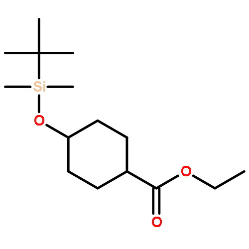 Cyclohexanecarboxylic acid, 4-[[(1,1-dimethylethyl)dimethylsilyl]oxy]-,ethyl ester, trans-