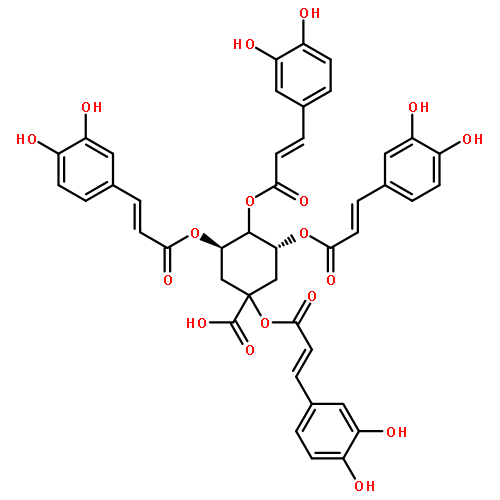 Cyclohexanecarboxylicacid, 1,3,4,5-tetrakis[[(2E)-3-(3,4-dihydroxyphenyl)-1-oxo-2-propen-1-yl]oxy]-,(1a,3R,4a,5R)-