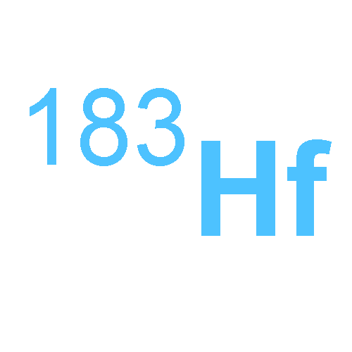 Hafnium, isotope ofmass 183