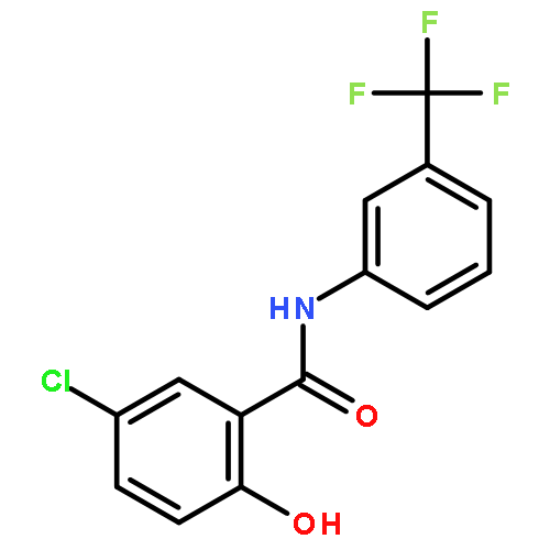 Benzamide, 5-chloro-2-hydroxy-N-[3-(trifluoromethyl)phenyl]-