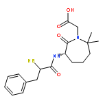 1H-Azepine-1-aceticacid,hexahydro-6-[[(2S)-2-mercapto-1-oxo-3-phenylpropyl]amino]-2,2-dimethyl-7-oxo-,(6S)-