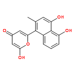 4H-Pyran-4-one,2-(4,5-dihydroxy-2-methyl-1-naphthalenyl)-6-hydroxy-