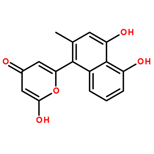 4H-Pyran-4-one,2-(4,5-dihydroxy-2-methyl-1-naphthalenyl)-6-hydroxy-