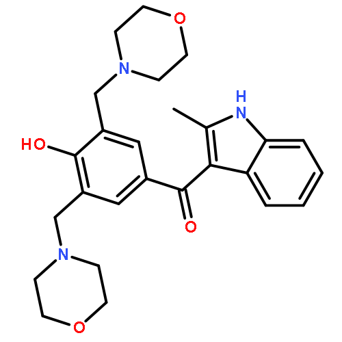 Methanone,[4-hydroxy-3,5-bis(4-morpholinylmethyl)phenyl](2-methyl-1H-indol-3-yl)-