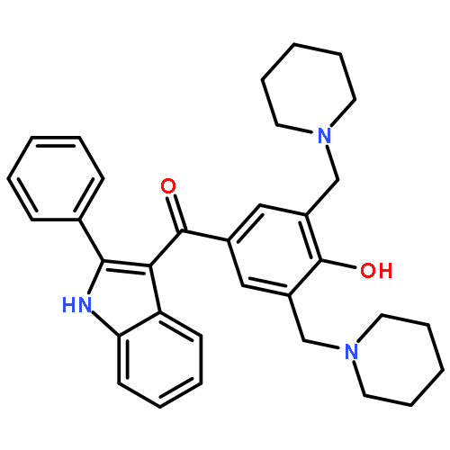 Methanone,[4-hydroxy-3,5-bis(1-piperidinylmethyl)phenyl](2-phenyl-1H-indol-3-yl)-