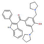 Methanone,[4-hydroxy-3,5-bis(1-pyrrolidinylmethyl)phenyl](2-phenyl-1H-indol-3-yl)-