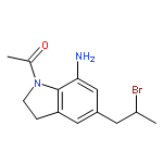 1-[7-Amino-5-(2-bromopropyl)-2,3-dihydro-1H-indol-1-yl]ethanone