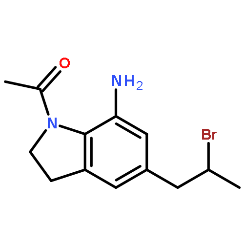 1-[7-Amino-5-(2-bromopropyl)-2,3-dihydro-1H-indol-1-yl]ethanone