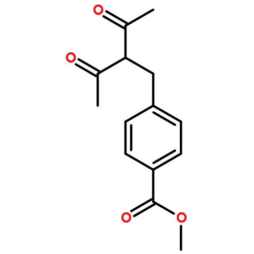 Benzoic acid, 4-(2-acetyl-3-oxobutyl)-, methyl ester