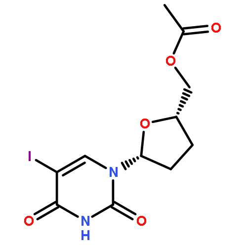 Uridine, 2',3'-dideoxy-5-iodo-, 5'-acetate